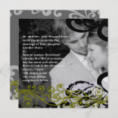 Swirly uw foto bruiloft uitnodiging (Voorkant / Achterkant)