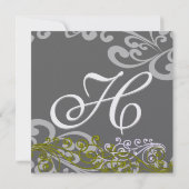 Swirly uw foto bruiloft uitnodiging (Achterkant)