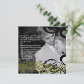 Swirly uw foto bruiloft uitnodiging (Staand voorkant)