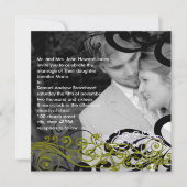 Swirly uw foto bruiloft uitnodiging (Voorkant)