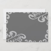 Swirly uw foto bruiloft uitnodiging (Achterkant)