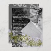 Swirly uw foto bruiloft uitnodiging (Voorkant / Achterkant)