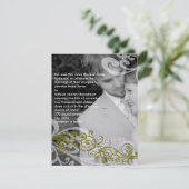 Swirly uw foto bruiloft uitnodiging (Staand voorkant)