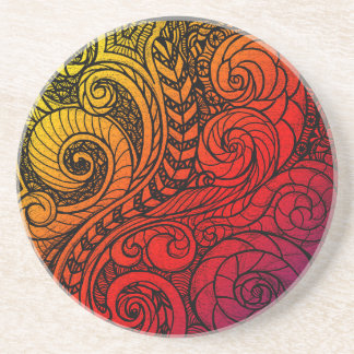 Swirly Vibes Sandstone Onderzetter