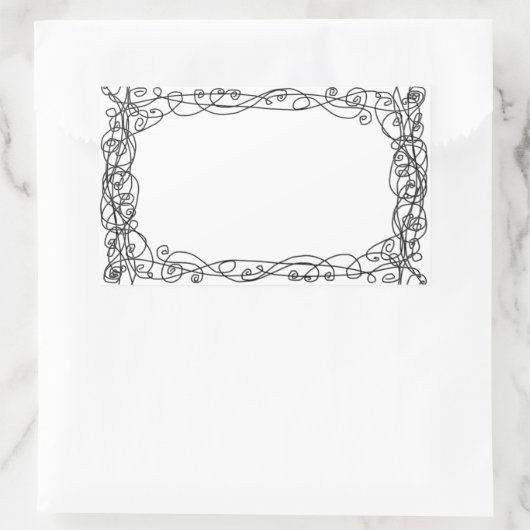 Swirly Vines Sticker Bookplate (Tas)