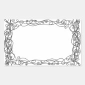 Swirly Vines Sticker Bookplate (Voorkant)