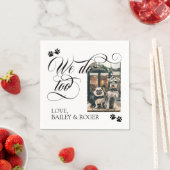 Swirly We Do To Dog Foto & Paws Wedding Servet (Insitu)