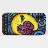 Swirly Whimsical Moon iphone case (Achterkant (horizontaal))