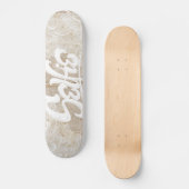 Swirly Witte Graffiti Selfie Street Art Lettering Skateboard (Voorkant)