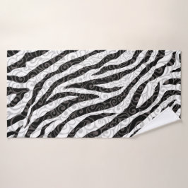 Swirly Zebra-ontwerp Badhanddoek