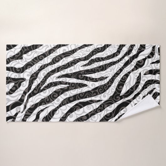 Swirly Zebra-ontwerp Badhanddoek (Badhanddoek)