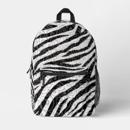 Swirly Zebra-ontwerp Bedrukte Rugzak