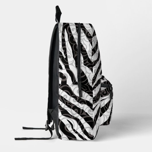 Swirly Zebra-ontwerp Bedrukte Rugzak (Links)