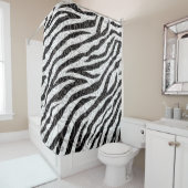 Swirly Zebra-ontwerp Douchegordijn (In situ)