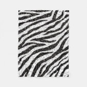 Swirly Zebra-ontwerp Fleece Deken (Voorkant)