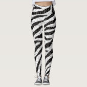 Swirly Zebra-ontwerp Leggings (Voorkant)