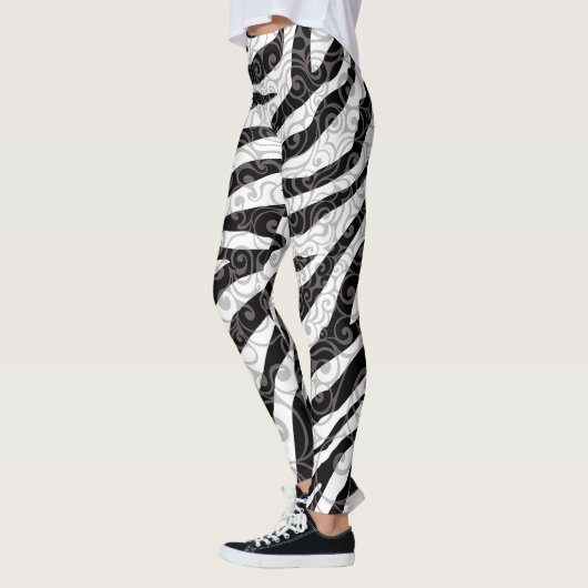 Swirly Zebra-ontwerp Leggings (Links)