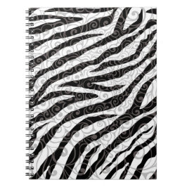 Swirly Zebra-ontwerp Notitieboek