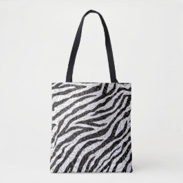 Swirly Zebra-ontwerp Tote Bag