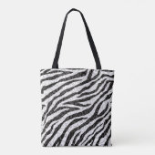 Swirly Zebra-ontwerp Tote Bag (Achterkant)
