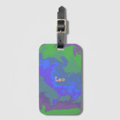 Swirly Zeer Leuk Koel Arty Vibe Kleurrijk Bagagelabel (Voorkant (verticaal))