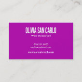 SWirlygig Web Designer-bedrijfskaartsjabloon Visitekaartje (Achterkant)