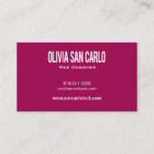 SWirlygig Web Designer-bedrijfskaartsjabloon Visitekaartje (Achterkant)