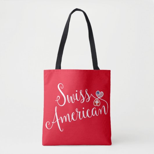 SWis American Entwined Hearts Tote Bag (Voorkant)