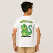 Swish-A-Saur Cute Iguana Dinosaur with Striped Swi T-shirt (Achterkant volledig)