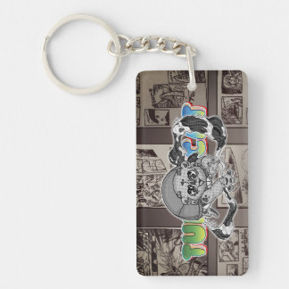 Swish-a-wssshh Action Turtlecat Manga Toned Sleutelhanger