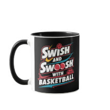 Swish en swoosh met basketbal, sport