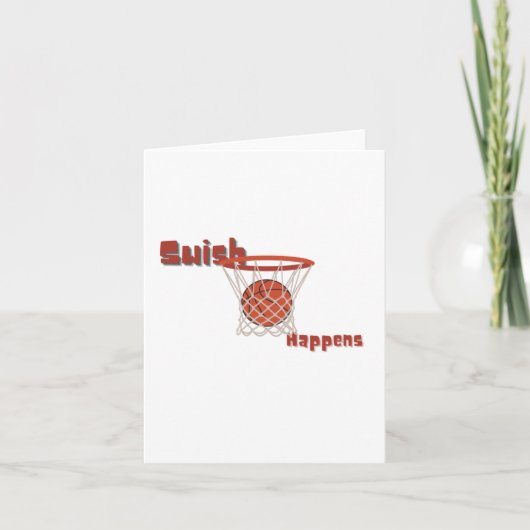 Swish Happens Basketbal Ontwerp Kaart (Voorkant)