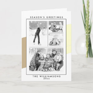 Swish Holiday, goudverf penseel Swish Feestdagen Kaart