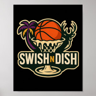Swish N Dish Show Skelet Hoops Ijs  Poster