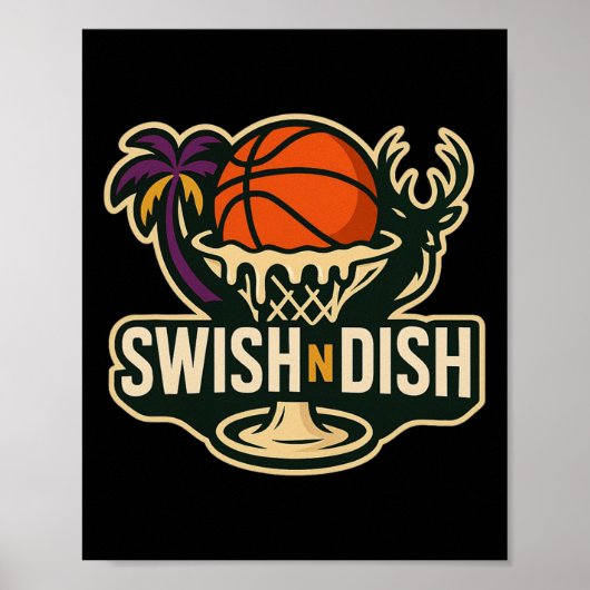 Swish N Dish Show Skelet Hoops Ijs Poster (Voorkant)