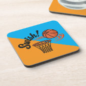 Swish Slam Dunk:  basketbalstijl Bier Onderzetter (Linkerzijde)