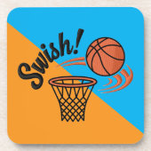 Swish Slam Dunk:  basketbalstijl Bier Onderzetter (Voorkant)