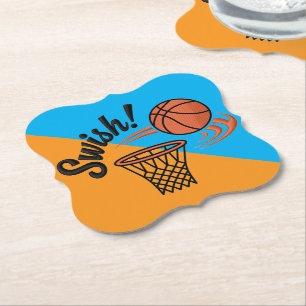 Swish Slam Dunk: basketbalstijl Kartonnen Onderzetters