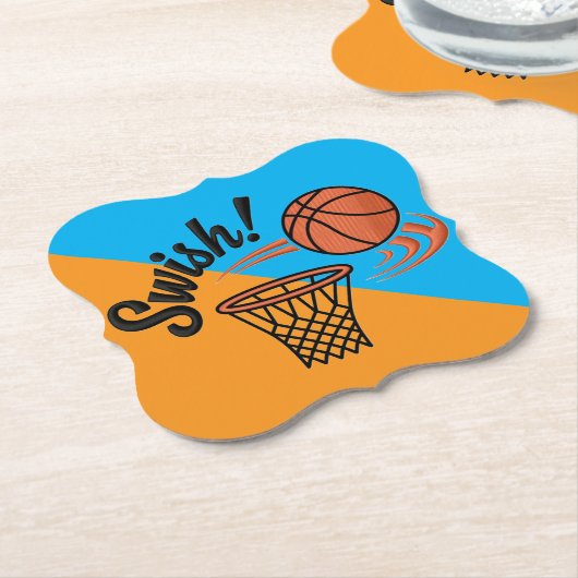 Swish Slam Dunk:  basketbalstijl Kartonnen Onderzetters (Gekanteld)