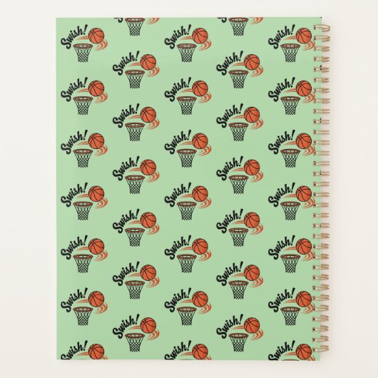 Swish Slam Dunk:  basketbalstijl Planner (Achterkant)