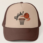 Swish Slam Dunk:  basketbalstijl Trucker Pet (Voorkant)