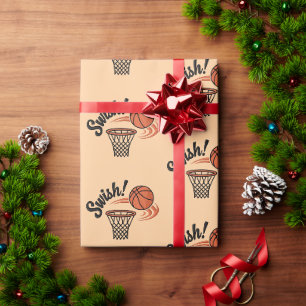 Swish Slam Dunk: Ouderwetse Basketbalstijl Cadeaupapier