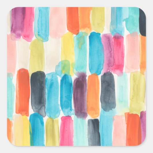 Swish Swatch I Vierkante Sticker (Voorkant)