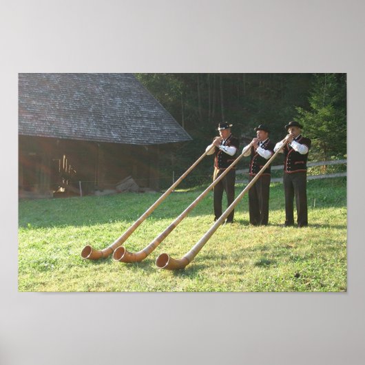 Swiss Alpine Horns Poster (Voorkant)