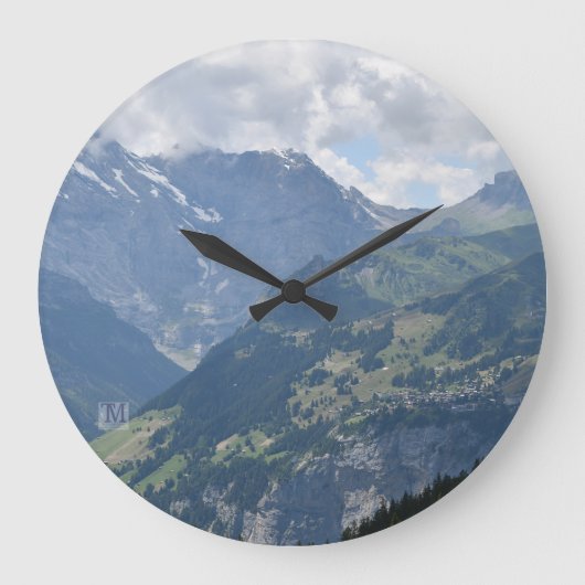 Swiss Alps Clock Grote Klok (Voorkant)