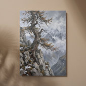 Swiss Alps Eiger Larch Tree Art Canvas Afdruk