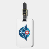 Swiss Alps Illustration Bagagelabel (Voorkant verticaal)