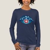Swiss Alps Illustration Tri-Blend Shirt (Voorkant)