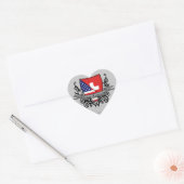 Swiss-American Shield Flag Hart Sticker (Envelop)