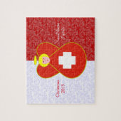 Swiss Angel Blonde Hair, onder druk van de vlag Legpuzzel (Verticaal)